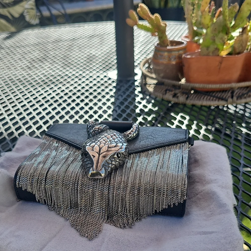 Saint Laurent Snake Crossbody Clutch - Picture 3 of 13